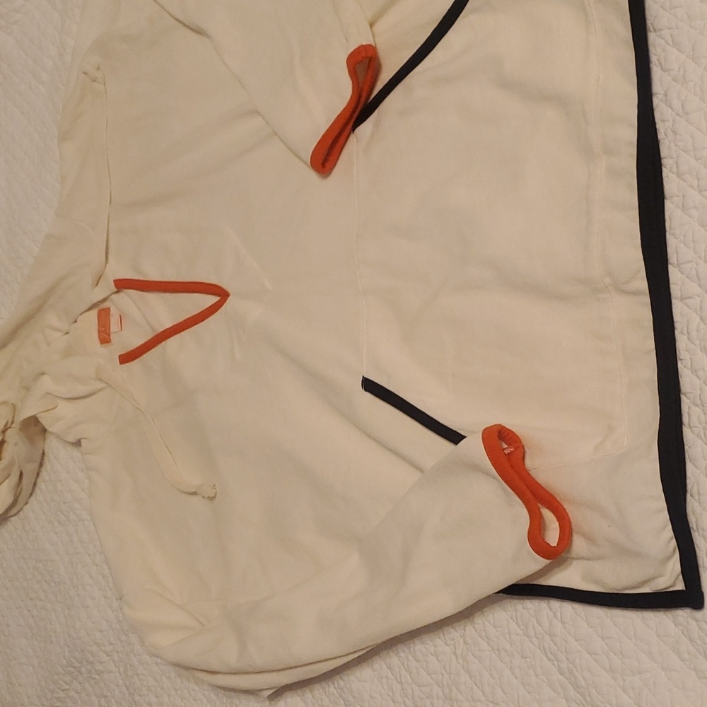 🍒J. Crew Tipped V-Neck Beach Mariner Hoodie, Size S - Picture 9 of 11